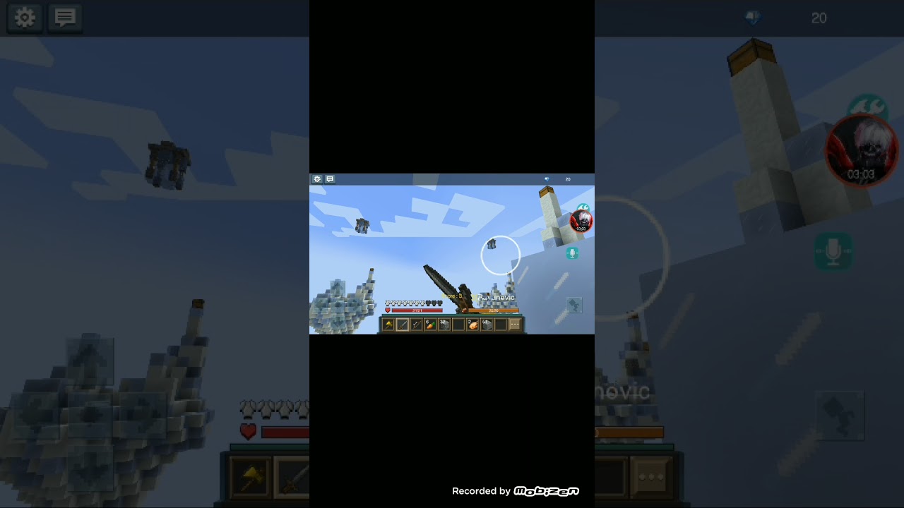 Minecraft(Block man multiplayer)| The most weakest player detected