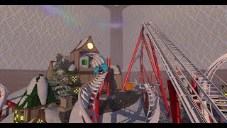 Ski Screamer, a stand-up coaster inside a snow globe [No Limits 2]