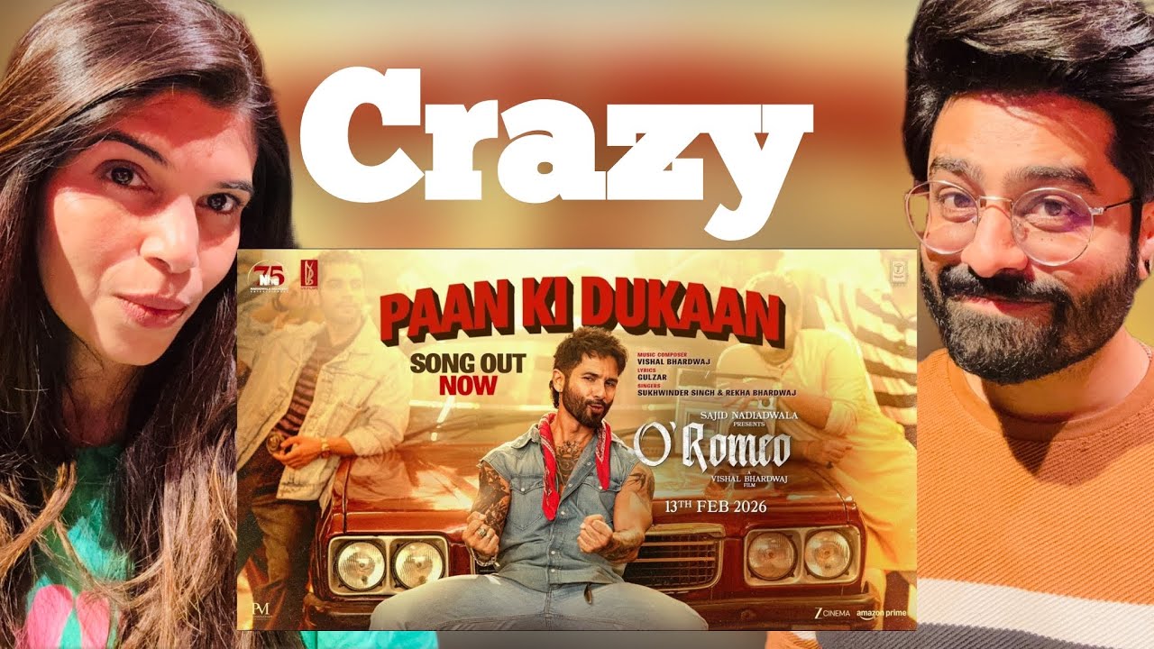 O'Romeo:Paan Ki Dukaan Song Reaction | Shahid K| Sajid N | Vishal B |Gulzar |Sukhwinder S |Rekha B