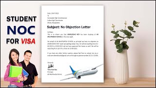 MS WORD TUTORIAL: No Objection Letter for Student || How to Make NOC Certificate Format for VISA DOC