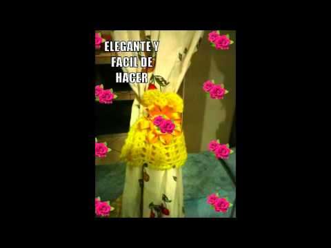 Sujetador vestido para cortinas tejido a crochet youtube