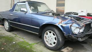 1980 Mercedes 450SL For Sale Cheap - Damaged Parts Car - Good Tops and Engine