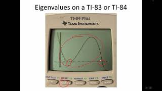 Finding Eigenvalues on a TI-83 or TI-84