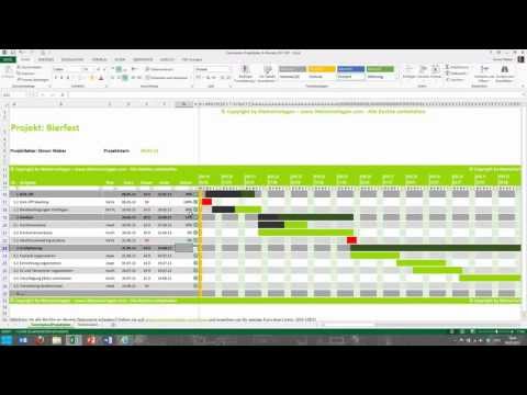 Tutorial für Excel Projektplan (Terminplan, Zeitplan) MeineVolagen.com