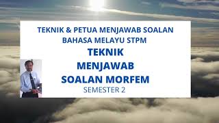 Skor A BM STPM Semester 2: Morfem