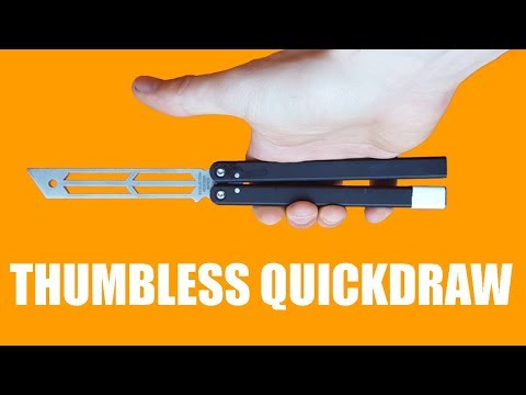 Butterfly Knife Tricks for Beginners #18.2 (Thumbless Quickdraw)