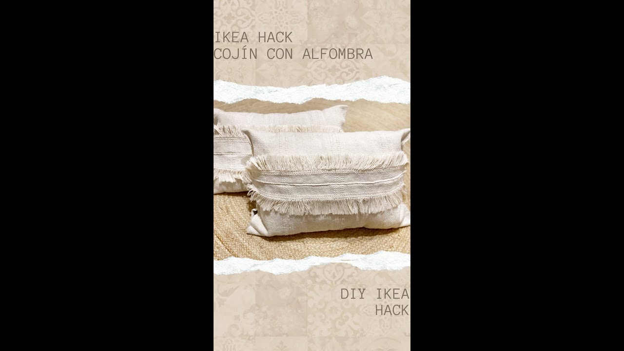 DIY cushion – Ikea carpet | Cojín con una alfombra de ikea!!