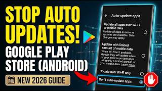 Stop Google Play Store Apps Auto Updates on Android (2026 Guide!)