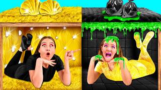 غرف سرية تحت السرير | ريتش vs كسر لحظات مضحكة TeenTeam Challenge