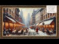 Vintage Frame TV Art Cozy Downtown | Winter Wallpaper | Small Village Screensaver | TV Background