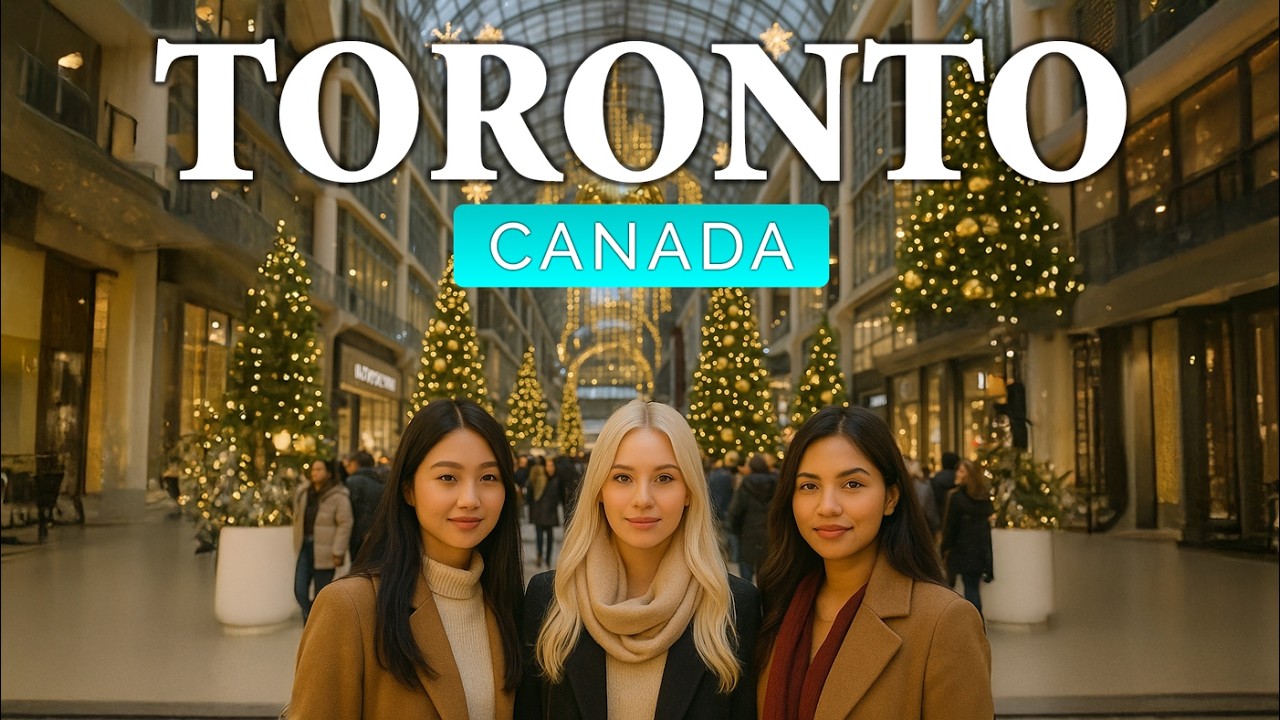 Toronto Eaton Centre Walking Tour New Year's Day 🇨🇦 Victoria's Secret, Apple, Indigo