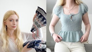 florence's knitting podcast 29: finishing a 1 year work in progress and knitting everything top down