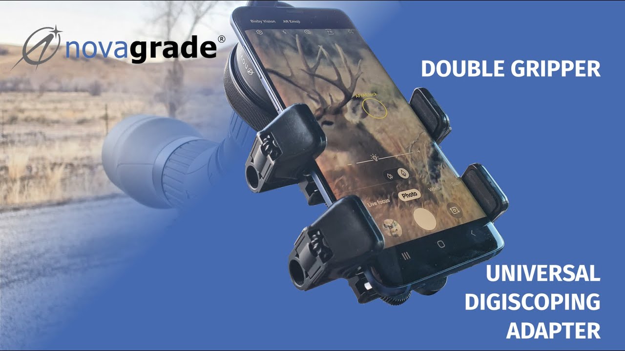 Novagrade Double-Gripper Phone Digiscoping Adapter Overview - YouTube