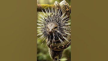 Baby Porcupine’s Quills Stop a Giant Snake Attack! 🦔⚡🐍 #Animals #Wildlife