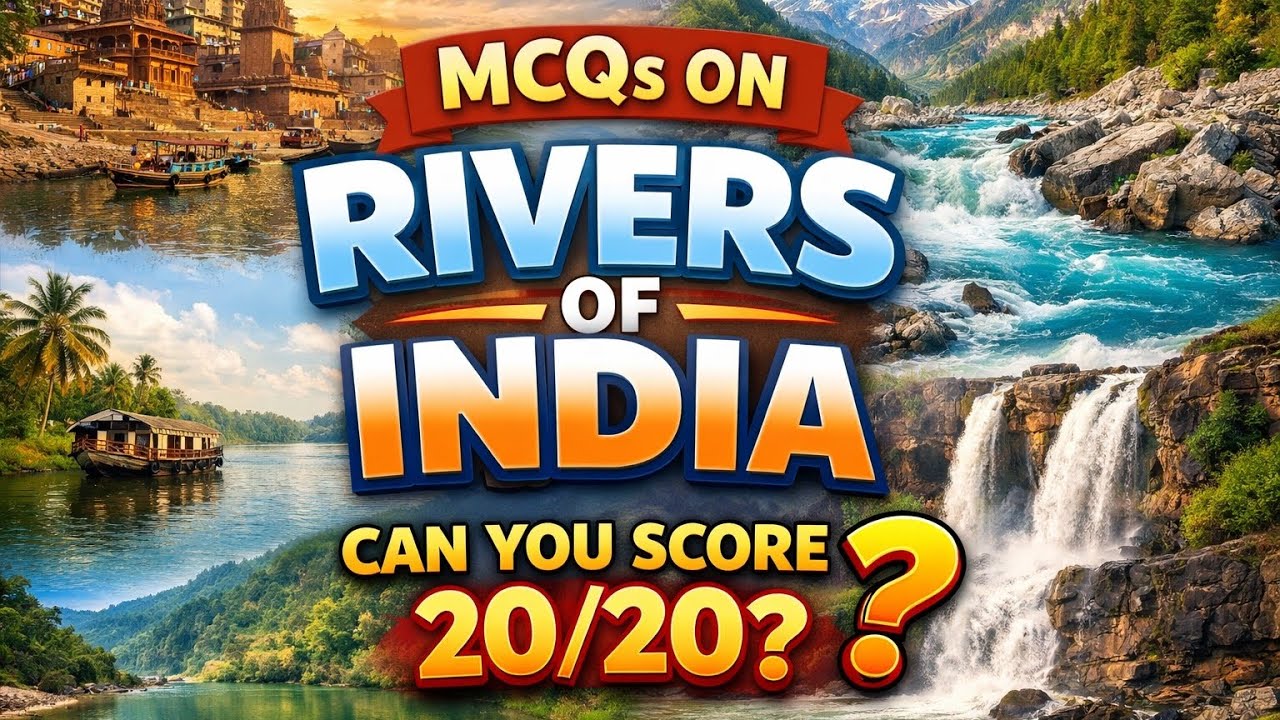 Important Rivers of India MCQs | One Video = Complete Revision 