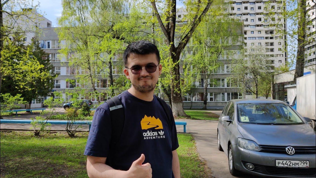 RUDN university street and hostels.