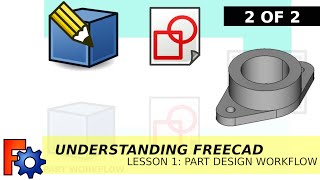 Understanding FreeCAD Lesson 1.2 Building a basic part in Part Design Workbench. Beginners Guide