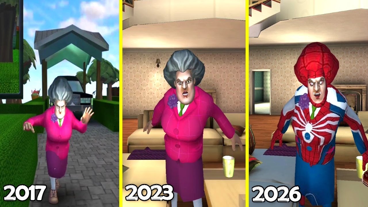 Scary Teacher 3D Old version vs New Version 2017 - 2026 Pin Attack