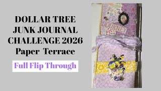 No Sew Flip Flop Dollartree Junk Journal Challenge 2026 @paperterrace -  Flip Through