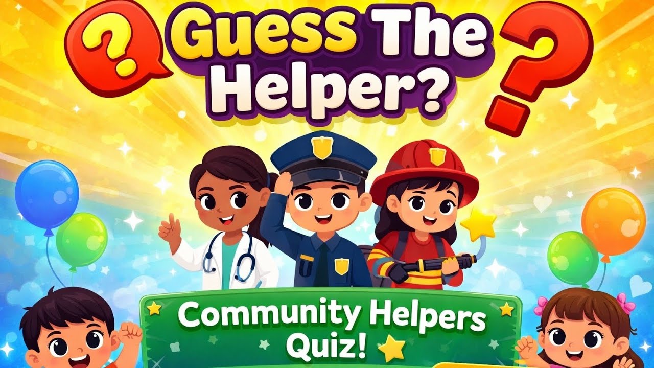 Guess The Community Helper? 👩‍⚕️👮‍♂️ Fun Quiz for Kids | Preschool Learning