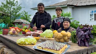 Отличный день в дождливой деревне! Бабушка готовит по уникальному рецепту! Семейная жизнь в деревне