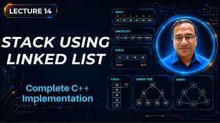 Stack Implementation Using Linked List Stack in C Lecture 14
