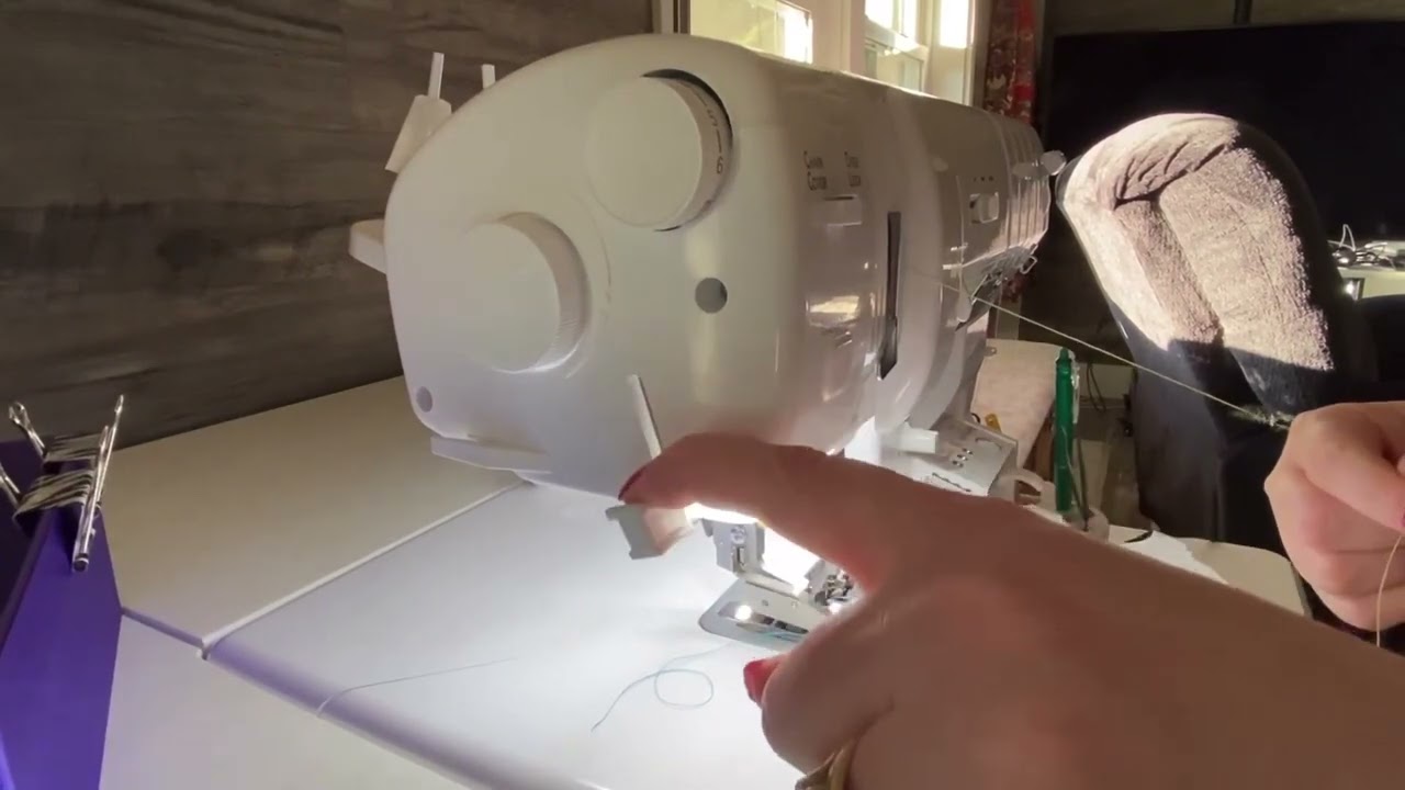 How to thread for a rolled hem on you Babylock Serger 