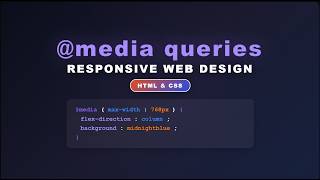 Media Queries Responsive Web Design | CSS Tutorial for Beginners