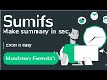 SUMIFS Excel 🔢 Create Summary in Seconds