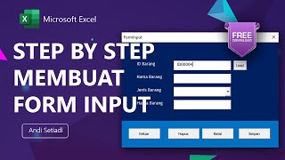 1 Jam Membuat Form Input VBA Excel Dari Awal Sampai Akhir Step By Step (CRUD)