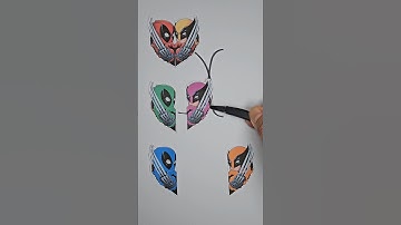 Deadpool and Wolverine heart connect puzzle🧩 #shorts #viral