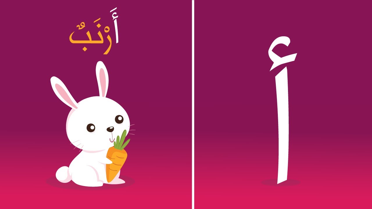 تعليم الحروف العربية للأطفال مع الكلمات - Arabic letters for kids with ...