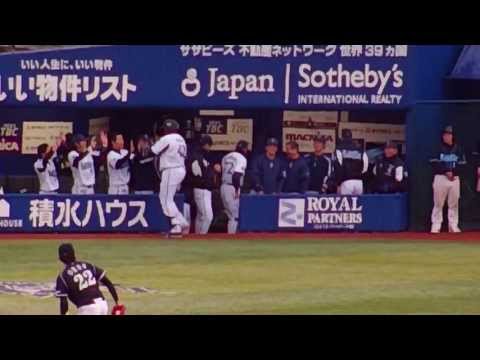 9号 ホームランは、三試合連続弾。古巣ファンを唸らせ、反撃の予感を禁じえない一撃。新生DeNA ブランコ HR。 2013/04/19(Fri) 2013/04/19(Fri)