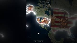 What Happens If Russia Nuked USA? 😲 #shorts #map