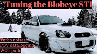 Tuning my 2004 Subaru WRX STI in the snow - POV WOT Pulls