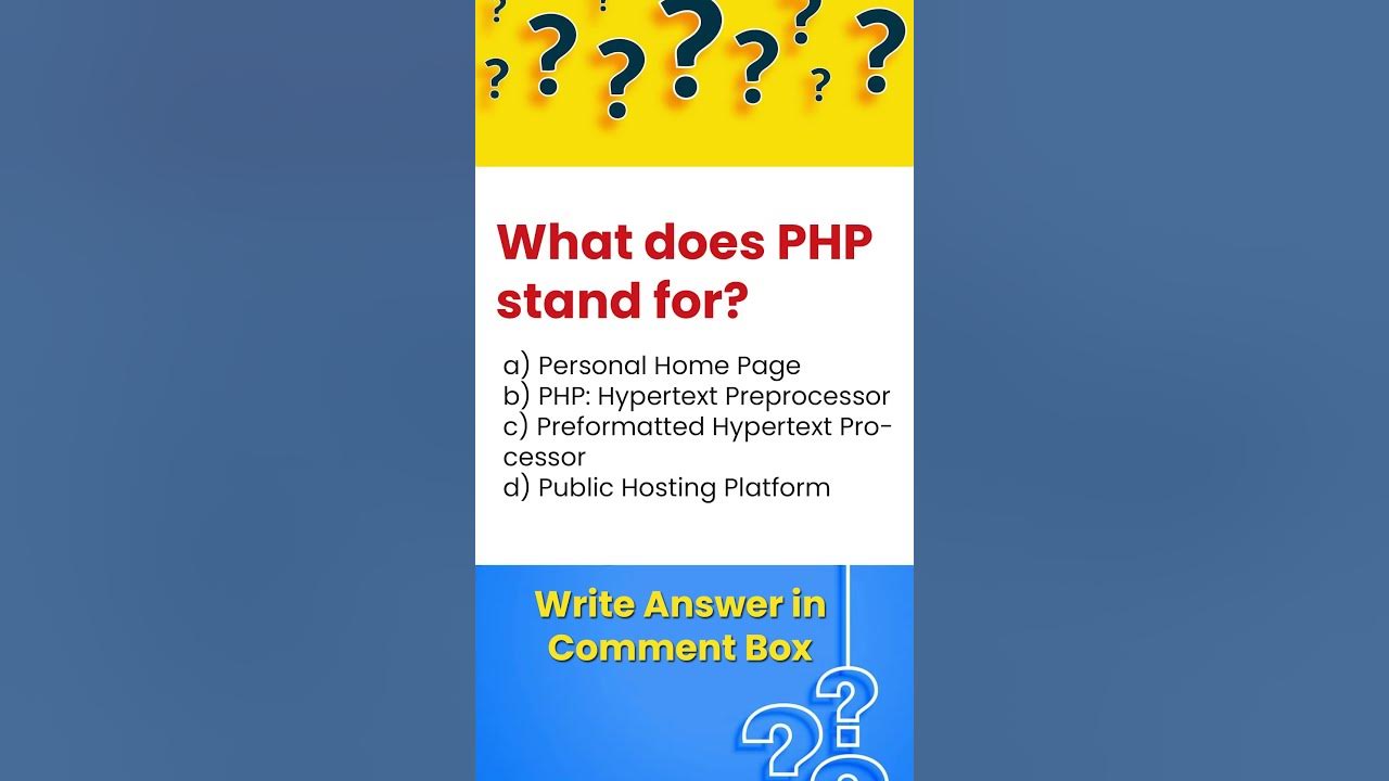 What Does PHP Stand For php phpscripts php8 phpcourse what-does-php-stand-for-php-phpscripts-php8-phpcourse