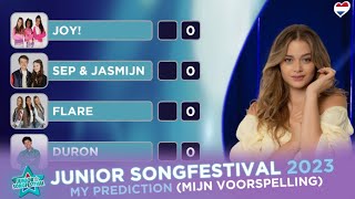 Video thumbnail of "🇳🇱 Junior Songfestival 2023 | MY PREDICTION / MIJN VOORSPELLING"