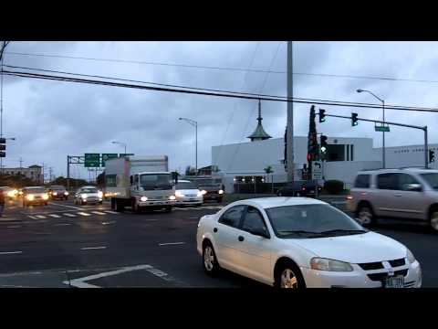 School St and Likelike Hwy 1:47 second green light  & 20 second crosswalk