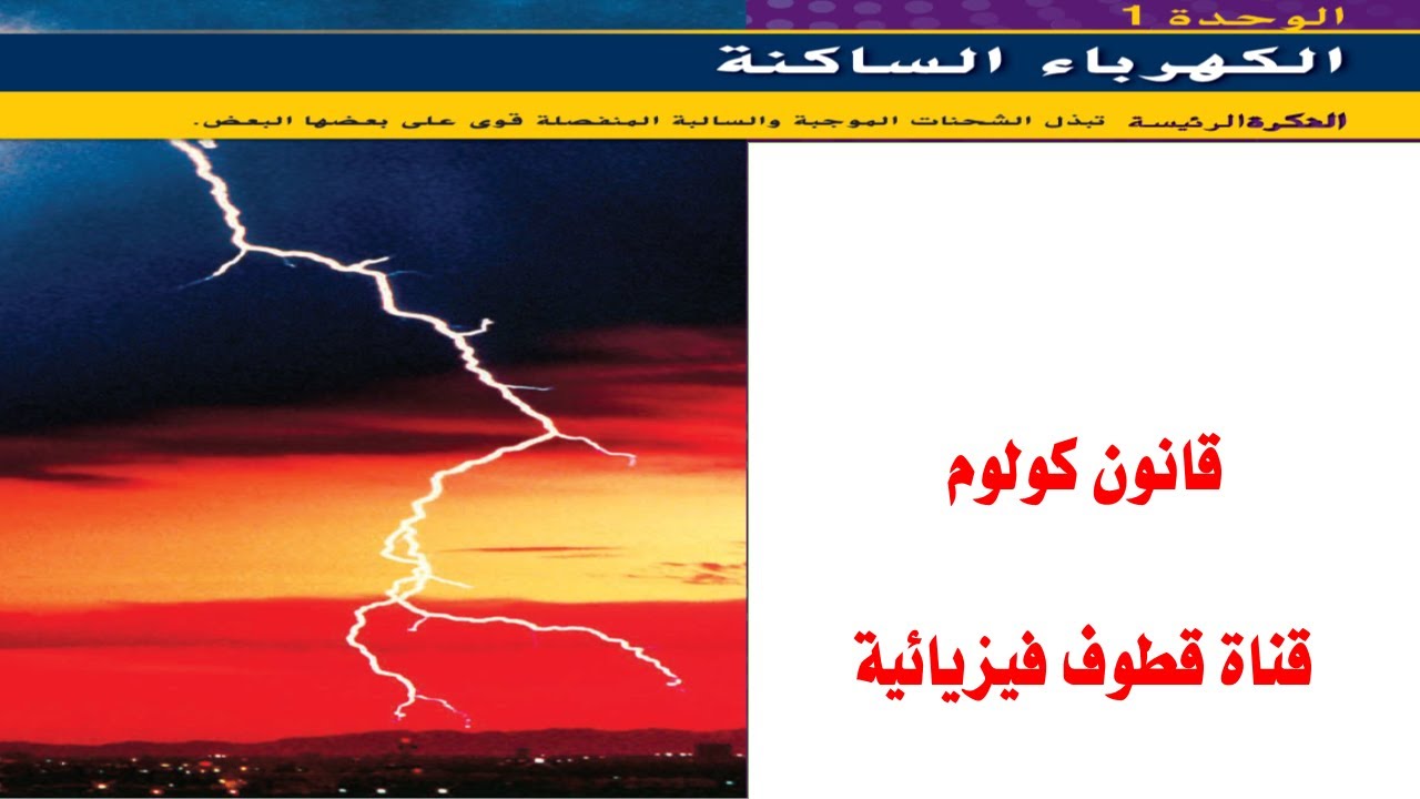 قانون كولوم فيزياء الصف الثاني عشر عام