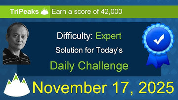 Microsoft Solitaire Collection: TriPeaks - Expert - November 17, 2025