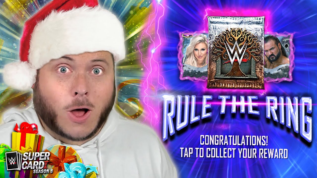 INSANE RULE THE RING PACK OPENING!! First Christmas Fusions! | WWE SuperCard Season 8