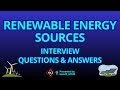 Renewable Energy Systems Interview Questions &amp; Answers| Solar, Wind, Storage, Smart Grid Engineering