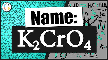 How to name K2CrO4