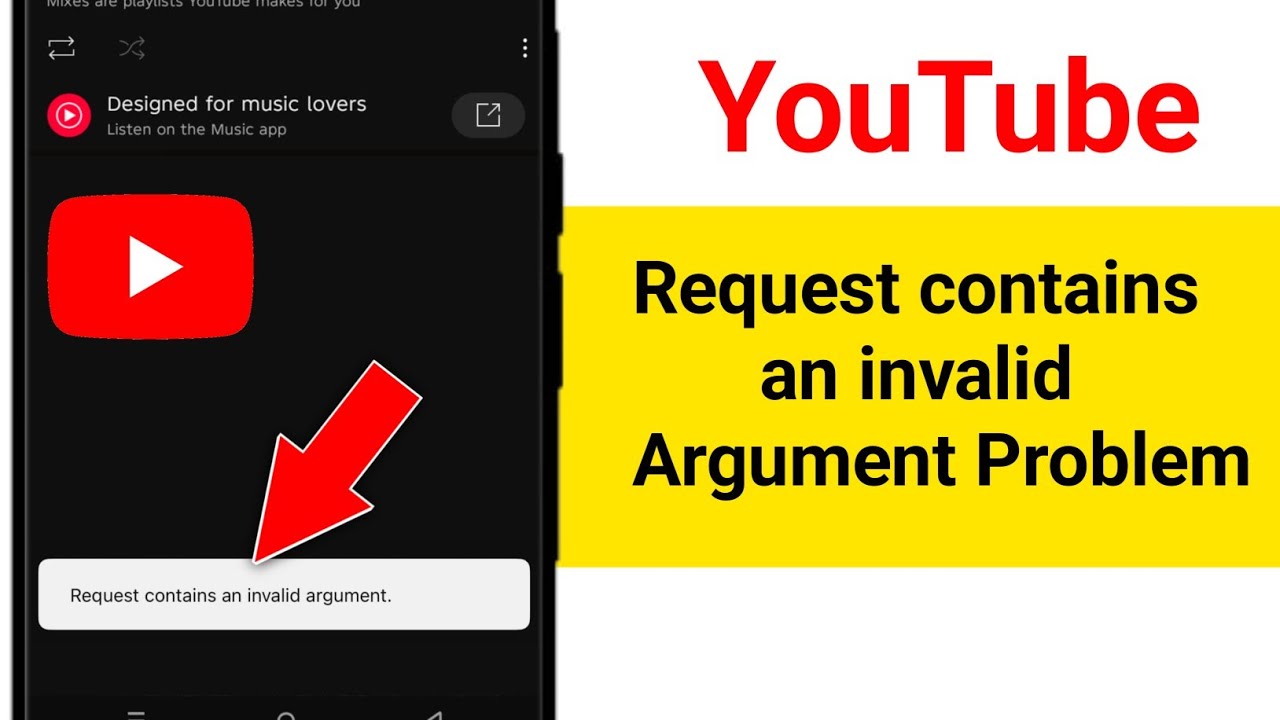 Request contains an invalid argument Problem On YouTube || (Solved ...