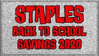 Staples Back to School Savings In Store Pick Up Summer 2020