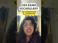 Important Vocabulary for CDS Exam #upsc #defenceaspirants #cds2026