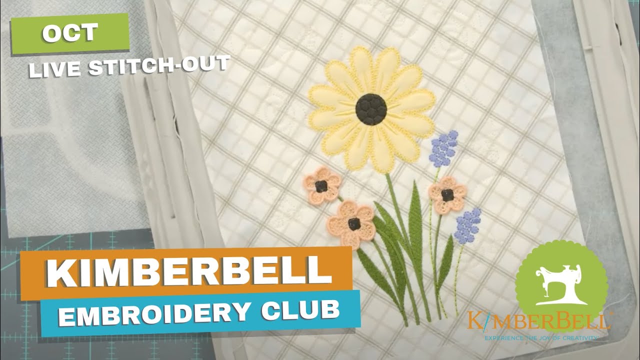 LIVE* Kimberbell Embroidery Club October 2025 Mystery Wallflower
