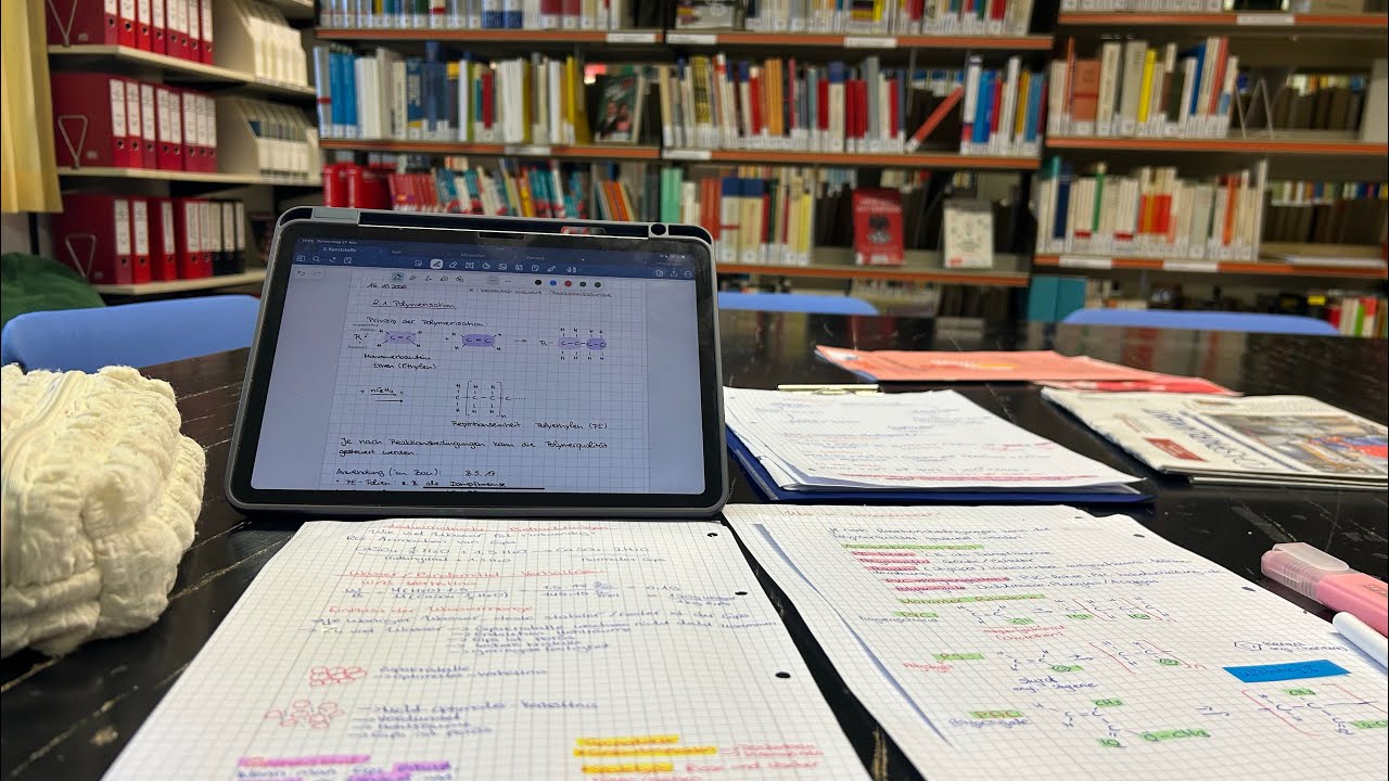 ✨📚Study With Me at School (Real Time) | ASMR No Music | Chemie-Klausur-Vorbereitung 