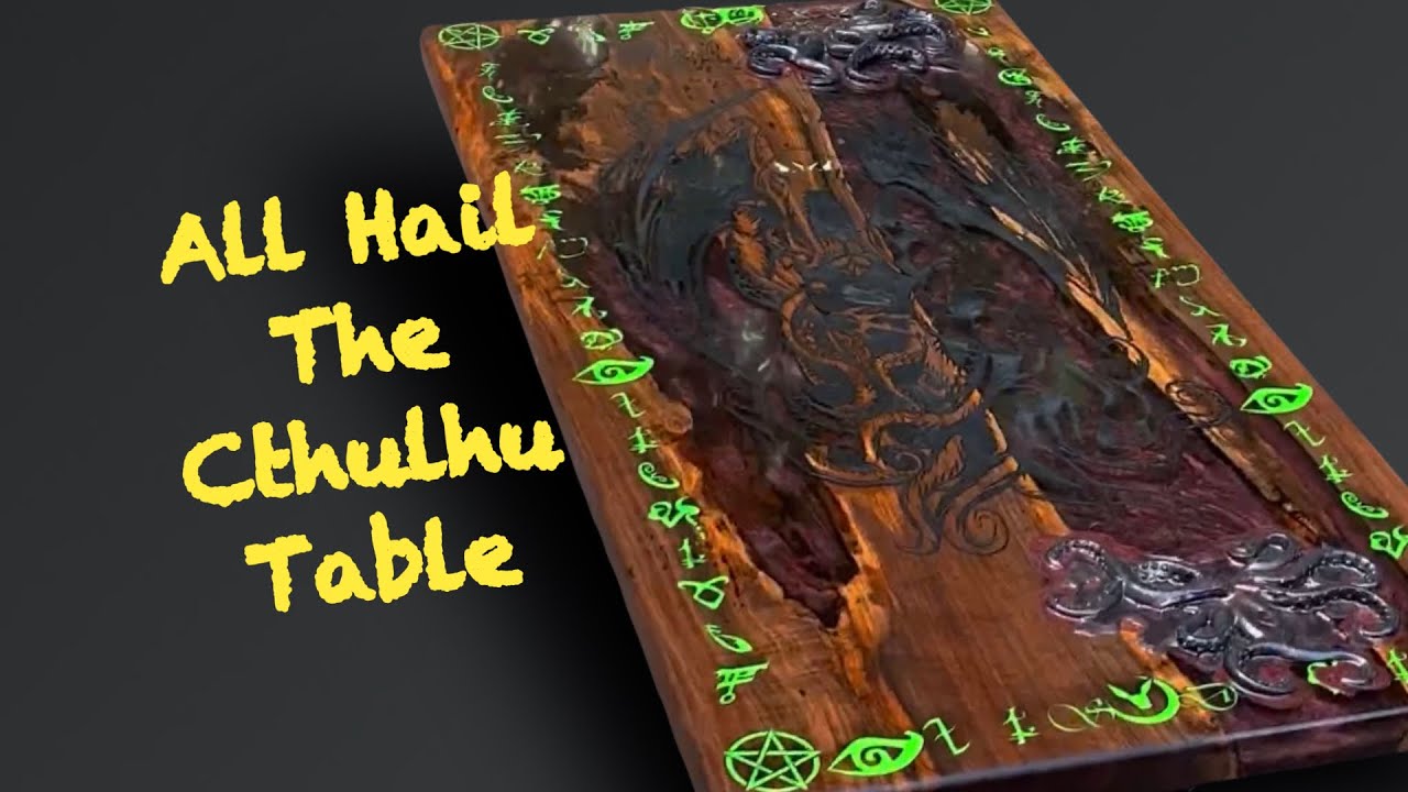 Cthulhu Multi Pour Epoxy Table - YouTube