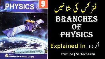 Class 9 Physics Chapter 1 Branches of Physics in Urdu/Hindi || SciTech Urdu